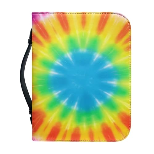 Kuiaobaty Bibeltasche mit Batikdruck, Reißverschluss, Regenbogenmalerei, Etui mit Griff, für Bibel in Standardgröße, perfektes Geschenk für Mädchen, Frauen, Mutter, Kinder von Kuiaobaty