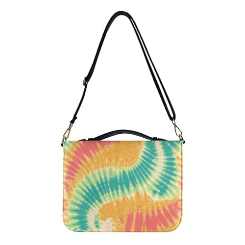 Kuiaobaty Bibeltasche mit Lesezeichen, bunte Spiralstreifen, großes Fassungsvermögen, Bibeltragetasche mit Stifthaltern von Kuiaobaty
