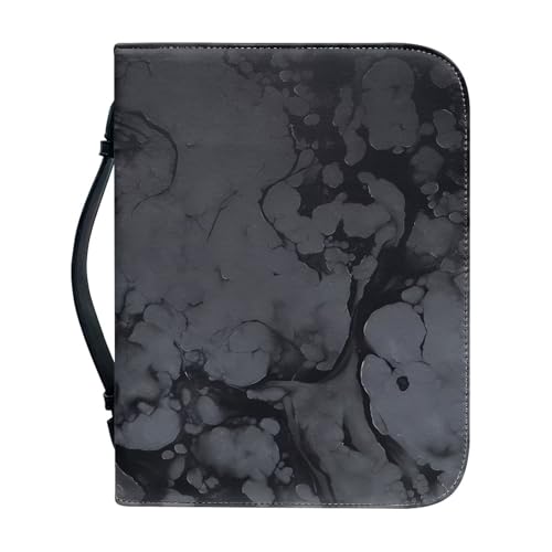 Kuiaobaty Bibeltasche mit Marmor-Textur, Reißverschluss, Fliesentextur, Tragetasche mit Griff für Standardgröße, perfektes Geschenk für Mädchen, Frauen, Mutter, Kind von Kuiaobaty