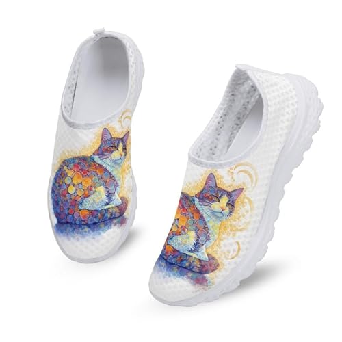 Kuiaobaty Corgi Hundeschädel Damen Slip On Mesh Sommer Laufschuhe Krankenschwester Arbeitsschuhe Walk Casual Sneaker Schuhe, Farbe: Katze, 40.5 EU Kuiaobaty Corgi Hundeschädel Damen Slip On Mesh Sommer Laufschuhe Krankenschwester Arbeitsschuhe Walk Casual Sneaker Schuhe, Farbe: Katze, 40.5 EU von Kuiaobaty