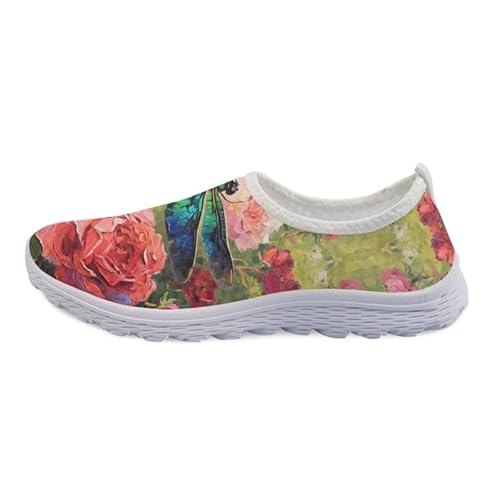 Kuiaobaty Corgi Hundeschädel Damen Slip On Mesh Sommer Laufschuhe Krankenschwester Arbeitsschuhe Walk Casual Sneaker Schuhe, Libellen-Blume, 42.5 EU Kuiaobaty Corgi Hundeschädel Damen Slip On Mesh Sommer Laufschuhe Krankenschwester Arbeitsschuhe Walk Casual Sneaker Schuhe, Libellen-Blume, 42.5 EU von Kuiaobaty