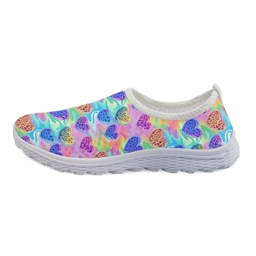 Kuiaobaty Corgi Hundeschädel Damen Slip On Mesh Sommer Laufschuhe Krankenschwester Arbeitsschuhe Walk Casual Sneaker Schuhe, Regenbogen-Herzen, 42.5 EU Kuiaobaty Corgi Hundeschädel Damen Slip On Mesh Sommer Laufschuhe Krankenschwester Arbeitsschuhe Walk Casual Sneaker Schuhe, Regenbogen-Herzen, 42.5 EU von Kuiaobaty