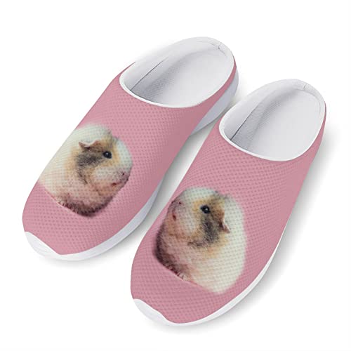 Kuiaobaty Cute Meerschweinchen Print Garden Clog Schuhe Damen Rosa Atmungsaktive Schuhe Leichte Sandale Indoor Anti-Rutsch-Hausschuh von Kuiaobaty