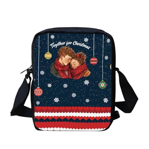Kuiaobaty Damen Crossbody Messenger Bag - Kleine Umhängetasche für Teenager oder Mädchen, Weihnachtsliebhaber von Kuiaobaty