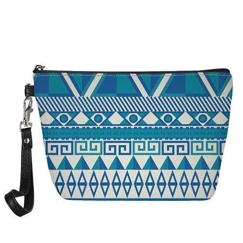 Kuiaobaty Damen-Einkaufstasche mit niedlichem Pandas, kleine Clutch, PU-Leder, Reißverschluss, Kosmetiktasche für Lippenstift, Sonnenbrille, Make-up, Organizer, Tribal Aztec, Taschen-Organizer von Kuiaobaty