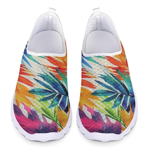 Kuiaobaty Damen Herren Mesh Sneaker Atmungsaktive Schlupfschuhe Totenköpfe Eulen Tiger Print Athletic Walking Sneaker mit Memory-Schaum, Aquarell-Handfläche, 38 EU Kuiaobaty Damen Herren Mesh Sneaker Atmungsaktive Schlupfschuhe Totenköpfe Eulen Tiger Print Athletic Walking Sneaker mit Memory-Schaum, Aquarell-Handfläche, 38 EU von Kuiaobaty