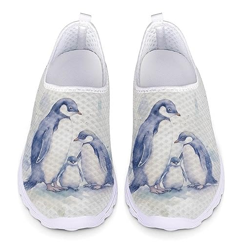 Kuiaobaty Damen Herren Slip-On-Sneaker mit Tierdruck, leicht, Damen-Totenköpfe, modische Sneaker, Fraktal-Kunst-Laufschuhe, Familie Pinguin, 39.5 EU Kuiaobaty Damen Herren Slip-On-Sneaker mit Tierdruck, leicht, Damen-Totenköpfe, modische Sneaker, Fraktal-Kunst-Laufschuhe, Familie Pinguin, 39.5 EU von Kuiaobaty