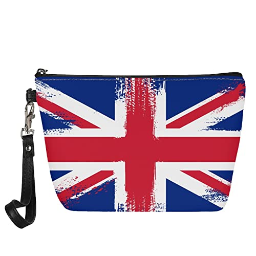 Kuiaobaty Damen-Kosmetiktasche, Reise-Make-up-Tasche, Organizer, Leder, Kosmetiktasche für Geldbörse, Kosmetiktasche, uk-flagge, Taschen-Organizer von Kuiaobaty