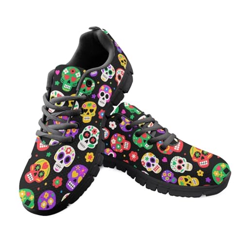 Kuiaobaty Damen-Laufschuhe, Freizeitschuhe, Tierstruktur, Pilzdruck, atmungsaktiv, Netzstoff, Turnschuhe, Turnschuhe, rutschfest,, Bunte Totenkopf-Kunst, 41.5 EU Kuiaobaty Damen-Laufschuhe, Freizeitschuhe, Tierstruktur, Pilzdruck, atmungsaktiv, Netzstoff, Turnschuhe, Turnschuhe, rutschfest,, Bunte Totenkopf-Kunst, 41.5 EU von Kuiaobaty