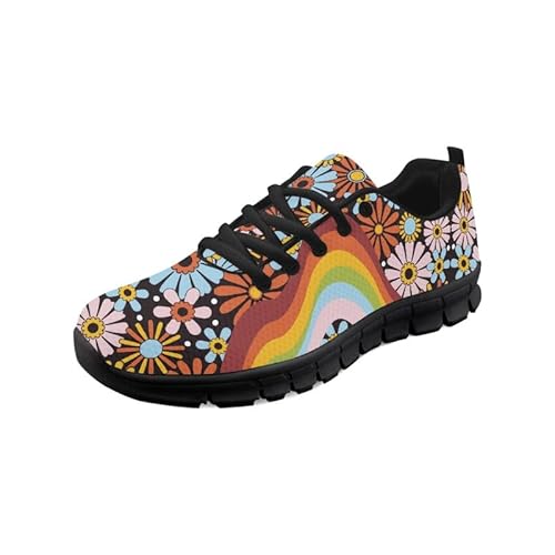 Kuiaobaty Damen-Laufschuhe, Freizeitschuhe, Tierstruktur, Pilzdruck, atmungsaktiv, Netzstoff, Turnschuhe, Turnschuhe, rutschfest,, Hippie-Blumen, 44.5 EU Kuiaobaty Damen-Laufschuhe, Freizeitschuhe, Tierstruktur, Pilzdruck, atmungsaktiv, Netzstoff, Turnschuhe, Turnschuhe, rutschfest,, Hippie-Blumen, 44.5 EU von Kuiaobaty