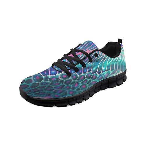 Kuiaobaty Damen-Laufschuhe, Freizeitschuhe, Tierstruktur, Pilzdruck, atmungsaktiv, Netzstoff, Turnschuhe, Turnschuhe, rutschfest,, Neonfarbenes Schlangenleder, 45 EU Kuiaobaty Damen-Laufschuhe, Freizeitschuhe, Tierstruktur, Pilzdruck, atmungsaktiv, Netzstoff, Turnschuhe, Turnschuhe, rutschfest,, Neonfarbenes Schlangenleder, 45 EU von Kuiaobaty