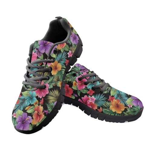 Kuiaobaty Damen-Laufschuhe, Freizeitschuhe, Tierstruktur, Pilzdruck, atmungsaktiv, Netzstoff, Turnschuhe, Turnschuhe, rutschfest,, Tropische Hibiskus-Palme, 40.5 EU Kuiaobaty Damen-Laufschuhe, Freizeitschuhe, Tierstruktur, Pilzdruck, atmungsaktiv, Netzstoff, Turnschuhe, Turnschuhe, rutschfest,, Tropische Hibiskus-Palme, 40.5 EU von Kuiaobaty