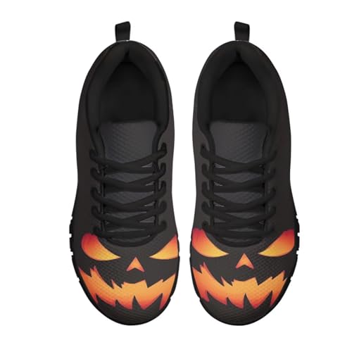 Kuiaobaty Santa Claus Comfort Walking Shoes Lightweight Breathable Mesh Shoe Lady Girls Athletic, Halloween-Kürbis-Geist, 42.5 EU von Kuiaobaty