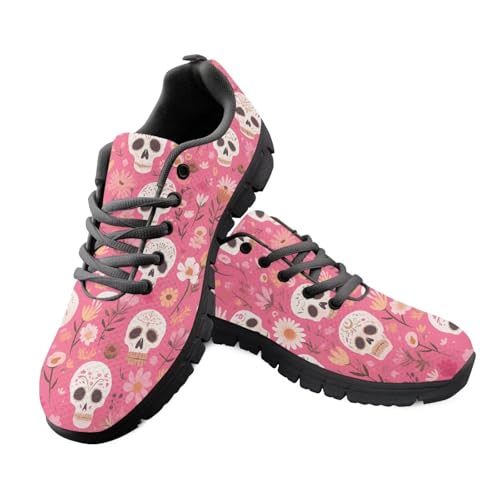 Kuiaobaty Damen Pumpkin Laufschuhe Walking Sneaker Kaninchen Leichte Arbeitsschuhe zum Wandern Joggen, Skulls Floral Pink, 42.5 EU Kuiaobaty Damen Pumpkin Laufschuhe Walking Sneaker Kaninchen Leichte Arbeitsschuhe zum Wandern Joggen, Skulls Floral Pink, 42.5 EU von Kuiaobaty