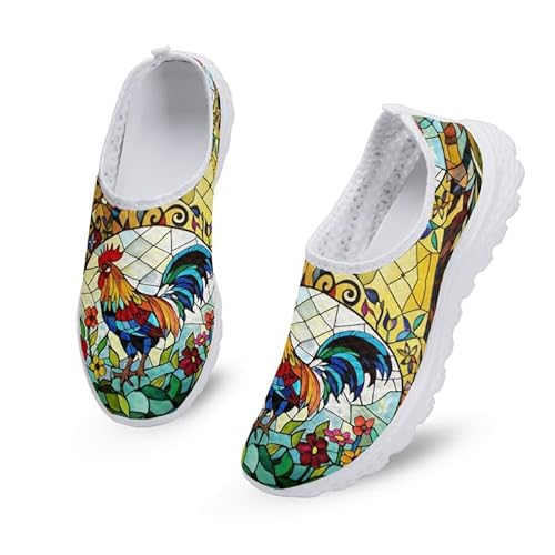 Kuiaobaty Damen Slip On Laufschuhe Atmungsaktiv Mesh Sneaker rutschfeste Turnschuhe für Arbeit Fitness Jogging, Hahn, 41.5 EU Kuiaobaty Damen Slip On Laufschuhe Atmungsaktiv Mesh Sneaker rutschfeste Turnschuhe für Arbeit Fitness Jogging, Hahn, 41.5 EU von Kuiaobaty