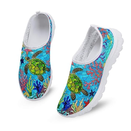 Kuiaobaty Damen Slip On Laufschuhe Atmungsaktiv Mesh Sneaker rutschfeste Turnschuhe für Arbeit Fitness Jogging, Turtle Sea Life, 41.5 EU Kuiaobaty Damen Slip On Laufschuhe Atmungsaktiv Mesh Sneaker rutschfeste Turnschuhe für Arbeit Fitness Jogging, Turtle Sea Life, 41.5 EU von Kuiaobaty
