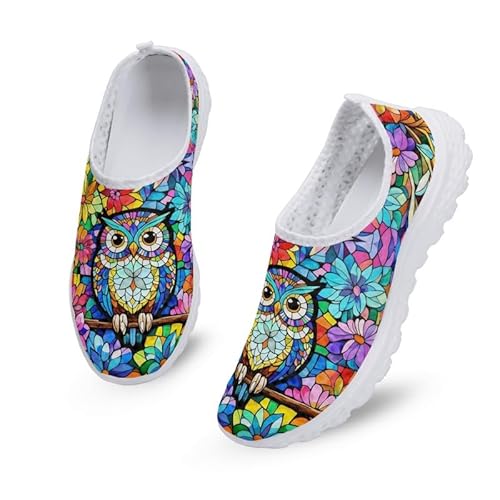 Kuiaobaty Damen Slip On Laufschuhe Atmungsaktiv Mesh Sneaker rutschfeste Turnschuhe für Arbeit Fitness Jogging, eule, 38 EU Kuiaobaty Damen Slip On Laufschuhe Atmungsaktiv Mesh Sneaker rutschfeste Turnschuhe für Arbeit Fitness Jogging, eule, 38 EU von Kuiaobaty
