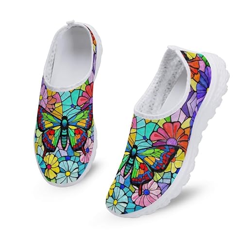 Kuiaobaty Damen Slip On Laufschuhe Atmungsaktiv Mesh Sneaker rutschfeste Turnschuhe für Arbeit Fitness Jogging, schmetterling, 43.5 EU Kuiaobaty Damen Slip On Laufschuhe Atmungsaktiv Mesh Sneaker rutschfeste Turnschuhe für Arbeit Fitness Jogging, schmetterling, 43.5 EU von Kuiaobaty