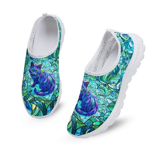 Kuiaobaty Damen-Sneaker, bequem, weiche Sohle, Loafer, Schmetterling, Zuckerschädel, Sternen-Druck, leicht, Sneaker, Mädchen, Laufschuhe, Wanderschuhe, Neon Cat, 35.5 EU Kuiaobaty Damen-Sneaker, bequem, weiche Sohle, Loafer, Schmetterling, Zuckerschädel, Sternen-Druck, leicht, Sneaker, Mädchen, Laufschuhe, Wanderschuhe, Neon Cat, 35.5 EU von Kuiaobaty