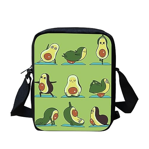 Kuiaobaty Damen-Umhängetasche, Kamera-Handy-Tasche mit verstellbarem, breitem Riemen, ethnisch, Hunde, Kaninchen-Druck, Schultertasche mit doppelter Schicht, Lustige Avocado von Kuiaobaty