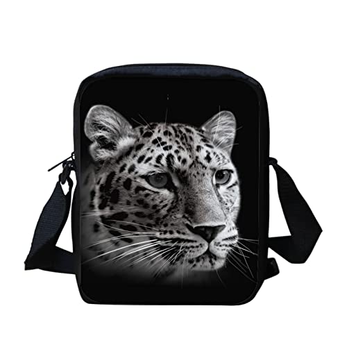 Kuiaobaty Damen-Umhängetasche, kleine Messenger-Tasche für Schulmädchen mit verstellbarem Riemen, kleine Umhängetasche, Gepard von Kuiaobaty