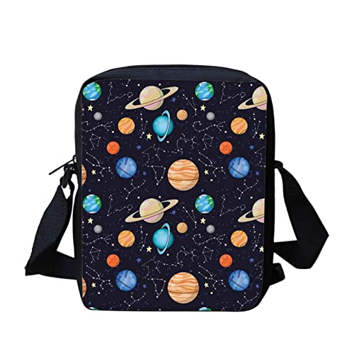 Kuiaobaty Damen-Umhängetasche mit verstellbarem Riemen, kleine Kuriertasche für Mädchen, Galaxy Black von Kuiaobaty