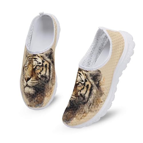 Kuiaobaty Damen-Wanderschuhe, Schlupfschuhe, Totenkopf, Schmetterling, Katzen-Druck, Mädchen, Sneaker, bequem, leicht, Sneaker, Netz-Arbeitsschuhe, tiger, 39.5 EU Kuiaobaty Damen-Wanderschuhe, Schlupfschuhe, Totenkopf, Schmetterling, Katzen-Druck, Mädchen, Sneaker, bequem, leicht, Sneaker, Netz-Arbeitsschuhe, tiger, 39.5 EU von Kuiaobaty