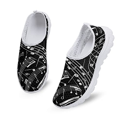 Kuiaobaty Damen-Wanderschuhe, Slip-On, Totenkopf, Schmetterling, Katzen, bedruckt, bequem, leicht, Sneaker, Netzstoff, Arbeitsschuhe, Musikpersonal, 39.5 EU von Kuiaobaty