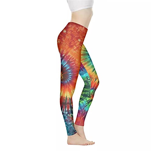 Kuiaobaty Damen-Workout-Trainingsleggings mit Regenbogen, gepunktet, Pilz, Leopardenmuster, nicht durchsichtig, Yogahose, volle Länge, Bunt gefärbt, 31 von Kuiaobaty