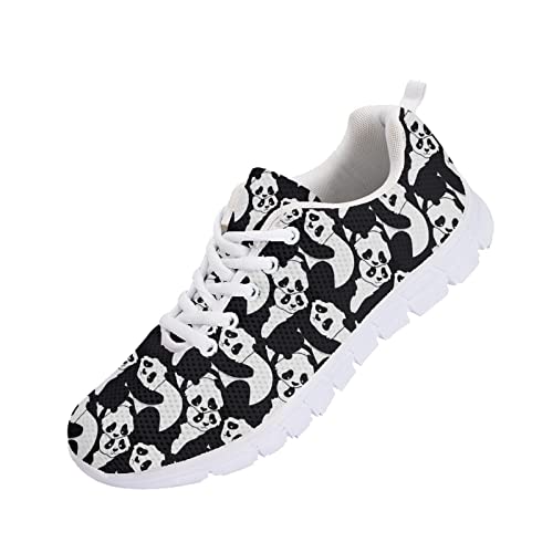 Kuiaobaty Ethno Tribal Turnschuhe Schuhe für Damen Herren Hund Katze Krankenschwester Mädchen Freizeitschuhe Rutschfeste Atmungsaktive Mesh Gym Sneakers, Pandabär, 43.5 EU von Kuiaobaty