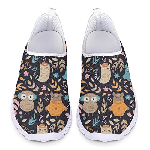 Kuiaobaty Frauen Slip-on Turnschuhe Mesh Flache Schuhe Sport Turnschuhe Frauen Laufschuhe Workout Schuhe Atmungsaktiv, Süße Eulen, 41 EU Kuiaobaty Frauen Slip-on Turnschuhe Mesh Flache Schuhe Sport Turnschuhe Frauen Laufschuhe Workout Schuhe Atmungsaktiv, Süße Eulen, 41 EU von Kuiaobaty