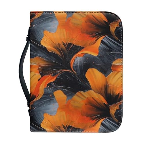 Kuiaobaty Gelber Ginkgo-Blatt-Bucheinband Träger mit Griff, Farbe Farbe Blätter Kunst Notebook Tragetasche Organizer Tasche mit Innentaschen von Kuiaobaty