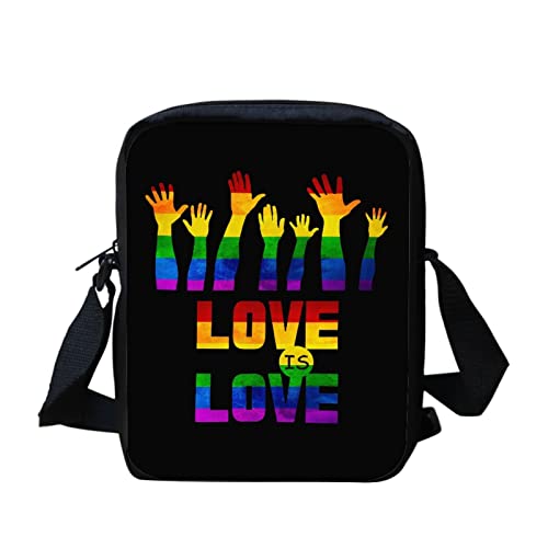 Kuiaobaty Kleine Umhängetasche für Jungen und Mädchen, kleine Schultertasche, Damen, Crossbody-Handytasche, lässige Messenger Bag, Gay Pride von Kuiaobaty