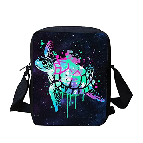 Kuiaobaty Kleine Umhängetasche für Jungen und Mädchen, kleine Schultertasche, Damen, Crossbody-Handytasche, lässige Messenger Bag, Meeresschildkröte von Kuiaobaty