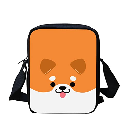 Kuiaobaty Kleine Umhängetasche für Jungen und Mädchen, kleine Schultertasche, Damen, Crossbody-Handytasche, lässige Messenger Bag, Niedlicher Corgi Hund von Kuiaobaty