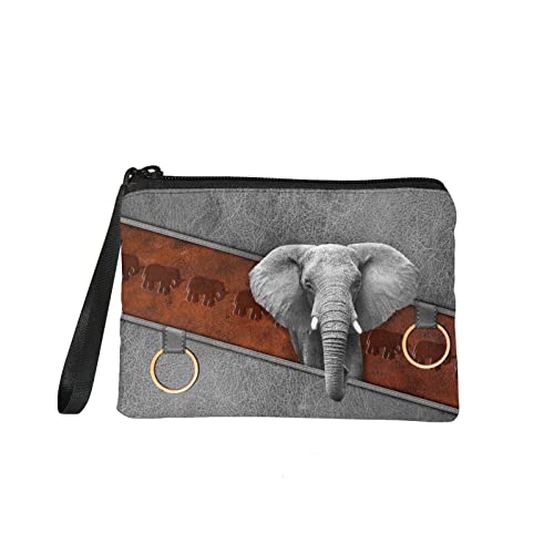 Kuiaobaty Münzgeldbörse, Tasche, Kleingeldbörse, Mini-Geldbörse, Reißverschluss, Clutch, 3D-Elefant, Casual von Kuiaobaty