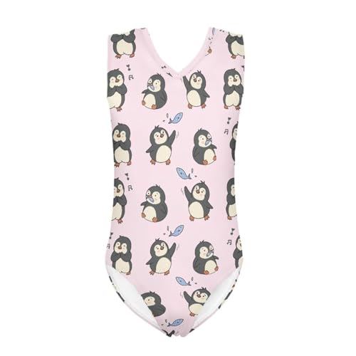 Kuiaobaty Kleinkind Badeanzug für Mädchen Sommer Bademode Kinder Einteiler Badeanzug Kinder Badeanzug, Pinguin Fisch, 7-8 Jahre von Kuiaobaty