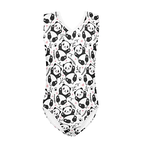 Kuiaobaty Kleinkind Badeanzug für Mädchen Sommer Bademode Kinder Einteiler Badeanzug Kinder Badeanzug Kinder Badeanzug, Panda-Print, 9 - 10 Jahre von Kuiaobaty