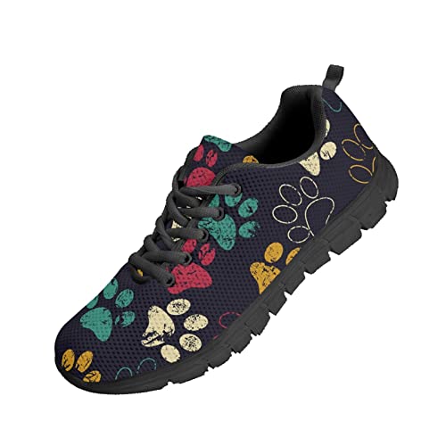 Kuiaobaty Lady Sportschuhe Leichte Krankenschwester Arbeitsschuhe Tier Blumen Camo Muster Sneaker für Tanz Frauen Turnschuhe, Mehrfarbige Pfotenabdrücke, 38 EU Kuiaobaty Lady Sportschuhe Leichte Krankenschwester Arbeitsschuhe Tier Blumen Camo Muster Sneaker für Tanz Frauen Turnschuhe, Mehrfarbige Pfotenabdrücke, 38 EU von Kuiaobaty