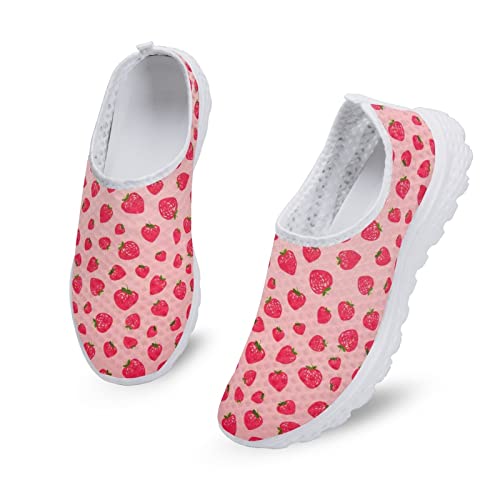 Kuiaobaty Lässige Mesh Turnschuhe Frauen Mode Turnschuhe Komfort Laufschuhe Atmungsaktive Walking Tennis Schuh Slip-on Schuh, Erdbeerrosa, 40.5 EU Kuiaobaty Lässige Mesh Turnschuhe Frauen Mode Turnschuhe Komfort Laufschuhe Atmungsaktive Walking Tennis Schuh Slip-on Schuh, Erdbeerrosa, 40.5 EU von Kuiaobaty