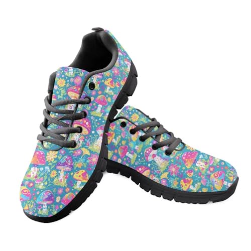Kuiaobaty Laufschuhe für Herren, Camouflage, Tierstruktur, Tribal-Muster, athletische Sneaker, leichte Sportschuhe, Schwarz, Hippy Color Mushrooms, 38 EU Kuiaobaty Laufschuhe für Herren, Camouflage, Tierstruktur, Tribal-Muster, athletische Sneaker, leichte Sportschuhe, Schwarz, Hippy Color Mushrooms, 38 EU von Kuiaobaty