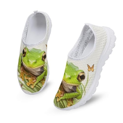 Kuiaobaty Leichte Damen-Sneaker, Wasserfarben, Tiere, bequem, Netzstoff, atmungsaktiv, Walking-Laufschuhe, Grüner Baumfrosch, 40.5 EU Kuiaobaty Leichte Damen-Sneaker, Wasserfarben, Tiere, bequem, Netzstoff, atmungsaktiv, Walking-Laufschuhe, Grüner Baumfrosch, 40.5 EU von Kuiaobaty
