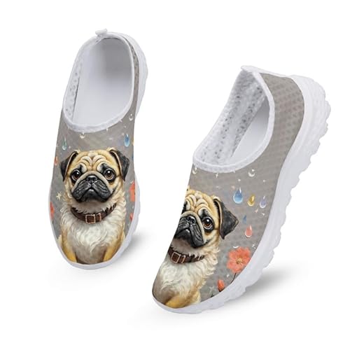 Kuiaobaty Leichte Damen-Sneaker, Wasserfarben, Tiere, bequem, Netzstoff, atmungsaktiv, Walking-Laufschuhe, mops, 40.5 EU Kuiaobaty Leichte Damen-Sneaker, Wasserfarben, Tiere, bequem, Netzstoff, atmungsaktiv, Walking-Laufschuhe, mops, 40.5 EU von Kuiaobaty