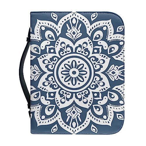 Kuiaobaty Mandala-Druck, Buchhülle für Notebook, ethnische Lotusblume, Leder, Buchtasche, Schreibwaren, Federmäppchen für Kinder, buchhaftes Geschenk von Kuiaobaty