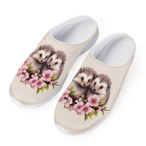 Kuiaobaty Mesh Garten Clog Schuhe Atmungsaktiv Rutschfest Slipper Sandale Bequeme Leichte Flache Schuhe Sommer Sandale, Igelblumen, 40.5 EU von Kuiaobaty