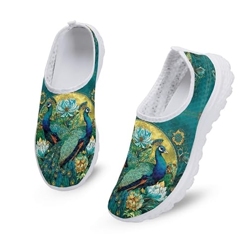 Kuiaobaty Modische Damen-Lauf-Sneaker, leichte Wanderschuhe, Eulen-Schlupfschuhe, bequeme Arbeitsschuhe, atmungsaktiv, Pfauen-Türkis, 36.5 EU Kuiaobaty Modische Damen-Lauf-Sneaker, leichte Wanderschuhe, Eulen-Schlupfschuhe, bequeme Arbeitsschuhe, atmungsaktiv, Pfauen-Türkis, 36.5 EU von Kuiaobaty
