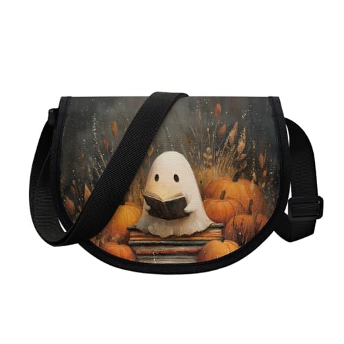 Kuiaobaty Monet Art Umhängetasche für Damen, kleine Hobos-Schultertaschen, Kolibri-Blumen, Halbmond-Tasche, Tote Handtaschen, Ghost Reading von Kuiaobaty