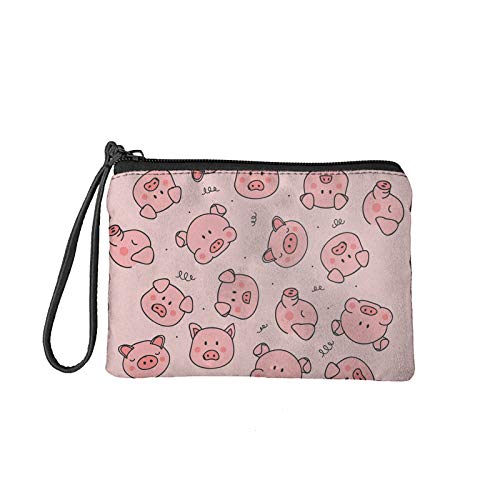 Kuiaobaty Münzgeldbörse Tasche Kleingeldbörse Kleingeldbörse Beutel Mini Geldbörse Reißverschluss Clutch, Rosa, Schwein, Einheitsgröße, Münzbörse von Kuiaobaty