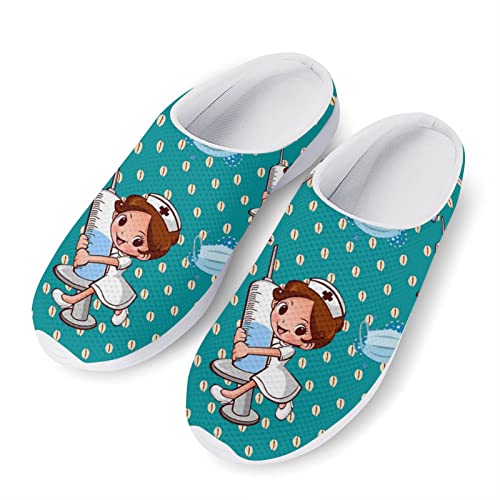 Kuiaobaty Nurse Garden Clogs Lässiger Komfort rutschfeste Schuhe für die Arbeit Atmungsaktive Loafer Sommer Mesh Sandale Indoor Slipper von Kuiaobaty