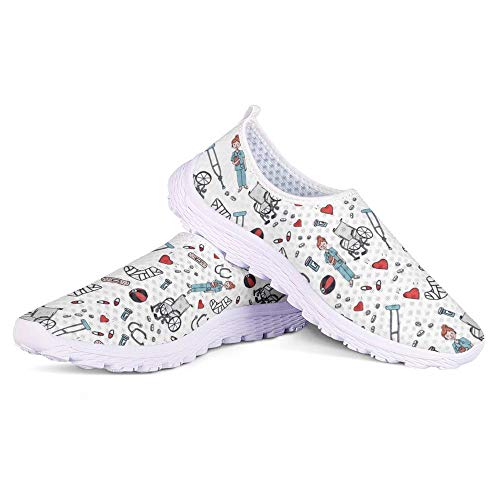 Kuiaobaty Nurses Trainers Damen Nurse Schuhe Atmungsaktive Turnschuhe für Arbeitssport Laufschuhe Mesh Flache Schuhe rutschfest Kuiaobaty Nurses Trainers Damen Nurse Schuhe Atmungsaktive Turnschuhe für Arbeitssport Laufschuhe Mesh Flache Schuhe rutschfest von Kuiaobaty